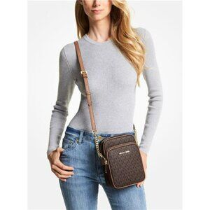 Michael Kors Travel Signature Medium Logo Chain Crossbody  Bag